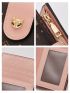 Geometric & Fox Pattern Small Wallet PU