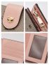 Geometric & Fox Pattern Small Wallet PU