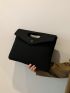 Black Envelope Bag Polyester Minimalist