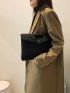 Black Envelope Bag Polyester Minimalist