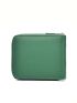 Letter Graphic Small Wallet PU Green