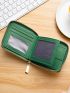 Letter Graphic Small Wallet PU Green