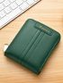 Letter Graphic Small Wallet PU Green