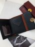 Crocodile Embossed Small Wallet PU Black