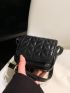 Mini Square Bag Quilted PU Black