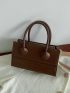 Mini Square Bag Brown PU