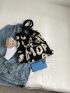 Letter Graphic Crochet Bag Vacation