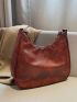 Large Capacity Hobo Bag PU Vintage