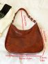 Large Capacity Hobo Bag PU Vintage