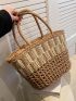 Two Tone Straw Bag Vacation