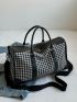 Houndstooth Pattern Travel Bag For Travel