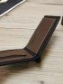 Letter Graphic Small Wallet Bifold Black Vintage