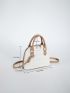 Plaid Embossed Dome Bag PU