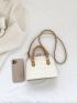 Plaid Embossed Dome Bag PU