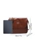 Brown Square Bag Vintage Flap Adjustable Strap PU