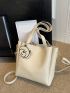 Small Square Bag With Cartoon Charm Fashionable PU