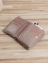Quilted Metal Decor Small Wallet