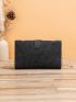 Geometric Pattern Envelope Bag Flap Black