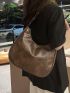 Large Capacity Hobo Bag Vintage Design