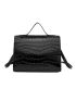 Small Square Bag Crocodile Embossed Top Handle Buckle Decor