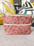 Fashion Floral Travel Cosmetic Bag Makeup Bag Case Women Canvas Zipper Beauty Wash Bag