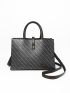 Braided Pattern Top Handle Bag Double Handle Fashion Style