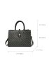 Braided Pattern Top Handle Bag Double Handle Fashion Style