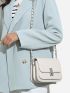 Mini Square Bag Chain Strap Crocodile Embossed
