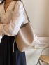 Medium Bucket Bag Stitch Detail Top Handle For Work