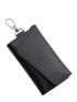 Minimalist Key Case Genuine Leather Black