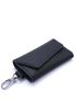 Minimalist Key Case Genuine Leather Black