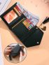 Tassel Decor Small Wallet Trifold PU