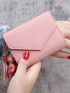 Fashion Women's Pu Wallet Ladies Short Coin Purse Portable Card Holder Money Bags Id Credit Card Storage Purses Card Pack Organizer Wallets