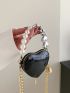Crocodile Embossed Novelty Bag Faux Pearl Beaded Mini
