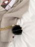Crocodile Embossed Novelty Bag Faux Pearl Beaded Mini