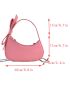 Medium Novelty Bag Bow Decor PU Pink