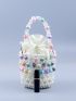 Beaded Bucket Bag Drawstring Design