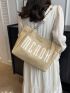 Small Straw Bag Letter Graphic Vacation