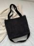 Corduroy Tote Bag With Purse