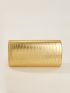 Medium Envelope Bag Metallic Crocodile Embossed Chain Strap