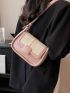 Small Saddle Bag Colorblock Flap Fashion Style