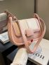 Small Saddle Bag Colorblock Flap Fashion Style