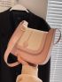 Small Saddle Bag Colorblock Flap Fashion Style