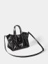 Medium Square Bag Minimalist Solid Color Double Handle