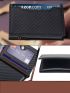 Genuine Leather Small Wallet Embossed Detail