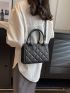 Mini Square Bag Quilted Pattern Minimalist