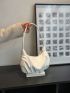 Minimalist Ruched Bag White Medium
