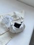 Minimalist Ruched Bag White Medium