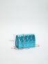 Mini Quilted Pattern Square Bag Chain Funky