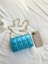Mini Quilted Pattern Square Bag Chain Funky